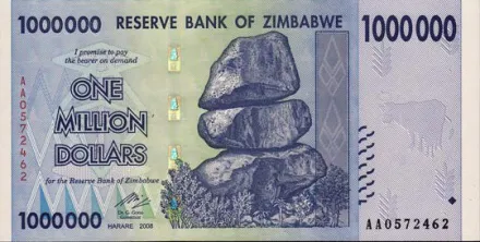 Milion zimbabwských dolarů Milion zimbabwských dolarů